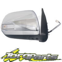 MIRROR RH ELECTRIC CHROME SUIT HILUX TOYOTA 11-15 W LIGHT DOOR SIDE REAR VISION