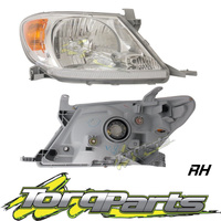 HEADLIGHT RH SUIT TOYOTA HILUX WORKMATE 05-08 HEADLAMPS HEAD LIGHTS LAMPS