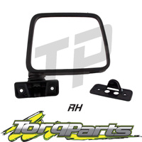 MIRROR RH MANUAL BLACK SUIT GQ PATROL NISSAN MAVERICK FORD 87-97 DOOR SIDE REAR