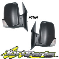 MIRRORS PAIR MANUAL SUIT SPRINTER MERCEDES BENZ 06-13 DOOR SIDE REAR VISION