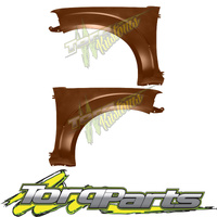 PAIR GUARDS LIQUID COPPER D40 SUIT NISSAN NAVARA 10-15 SPAIN VSK FENDERS QUARTER