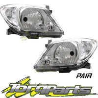 HEADLIGHTS PAIR SUIT TOYOTA HILUX 08-11 HEADLAMPS HEAD LIGHTS LAMPS