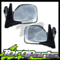 MIRRORS PAIR ELECTRIC CHROME SUIT 100 SERIES LANDCRUISER TOYOTA 98-09 DOOR SIDE