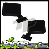 MIRRORS PAIR MANUAL SUIT TOYOTA LANDCRUISER 75 78 SERIES TROOP CARRIER DOOR SIDE