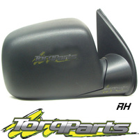 MIRROR RH ELECTRIC BLACK SUIT HOLDEN RODEO RA 03-06 NO LIGHT DOOR SIDE REAR
