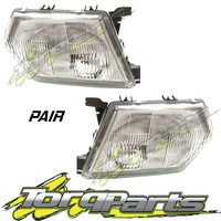 HEADLIGHTS PAIR SUIT GU PATROL NISSAN 97-02 SERIES 2 HEADLAMPS HEAD LIGHTS LAMPS