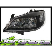 HEADLIGHT LH SUIT TS ASTRA HOLDEN 98-04 SEDAN HATCH BLACK HEADLAMP HEAD LIGHT