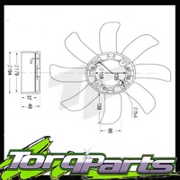 RADIATOR FAN BLADES SUIT TOYOTA LANDCRUISER 80 SERIES WAGON 1FZFE 4.5L PETROL
