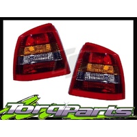 TAILLIGHTS PAIR SUIT TS ASTRA HOLDEN 02-06 2 DOOR CONVERTIBLE TINTED TAILLAMPS