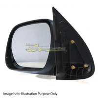 MIRROR LH MANUAL BLACK SUIT TOYOTA HILUX 11-15 DOOR SIDE REAR VISION