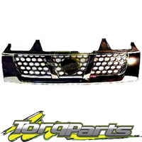 GRILLE SUIT D22 NAVARA NISSAN 01-ON CHROME GRILL 2WD 4WD