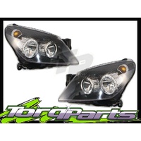 HEADLIGHTS PAIR SUIT AH ASTRA HOLDEN 04-06 BLACK SEDAN HATCH HEADLAMPS HEAD LAMP