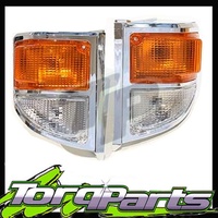 CORNER LIGHTS PAIR SUIT TOYOTA LANDCRUISER 78 79 SERIES PARKERS LAMPS INDICATORS