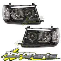 HEADLIGHTS PAIR SUIT TOYOTA LANDCRUISER 100 SERIES 98-05 ALTEZZA BLACK ONE PIECE