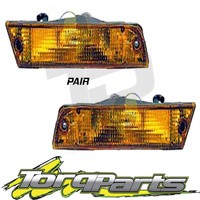 INDICATORS PAIR SUIT TOYOTA LANDCRUISER 62 SERIES ORANGE FLASHERS BLINKERS