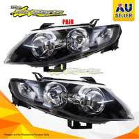 Head Lamp Left-RIght Black Reflector G6E W/Turbo, Projector For Ford Falcon FG2
