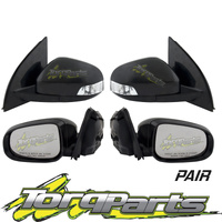 MIRRORS PAIR ELECTRIC SUIT FG FALCON WITH INDICATOR LIGHTS DOOR SIDE REAR VISION