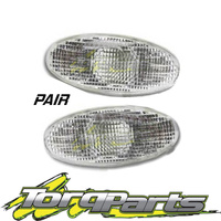 WHITE INDICATORS PAIR SUIT VS VT VX COMMODORE HOLDEN FLASHERS GUARD REPEATERS
