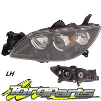HEADLIGHT LH SUIT BK 3 MAZDA 04-09 SEDAN BLACK HEADLAMP HEAD LIGHT LAMP