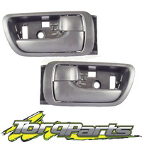 PAIR INTERIOR DOOR HANDLES DARK GREY SUIT ACV36 CAMRY TOYOTA 02-06 INNER 
