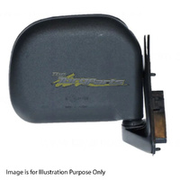 MIRROR RH MANUAL BLACK SUIT LH10 HIACE TOYOTA 89-05 DOOR SIDE REAR VISION