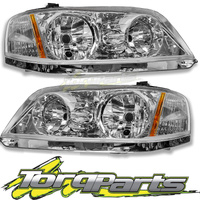 PAIR HEADLIGHTS SUIT SY II TERRITORY FORD SERIES 2 09-11 LIGHTS LAMPS CHROME