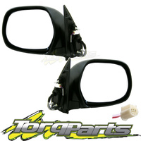 ELECTRIC DOOR MIRRORS SUIT HIACE TOYOTA 05-13 BLACK POWER SIDE LWB SLWB VISION