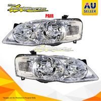 Pair Head Lamp Left-Right Chrome Reflecto For Ford Falcon BF2 UTE/WAGON