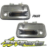 DOOR HANDLES CHROME PAIR SUIT HOLDEN RODEO TF 88-03 FRONT OUTER