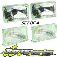 SET OF 4 HEADLIGHTS SUIT TOYOTA LANDCRUISER 80 SERIES GXL 90-98 LAMPS 6"X4"