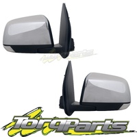 MIRRORS PAIR ELECTRIC CHROME SUIT RG COLORADO HOLDEN 12-16 DOOR SIDE REAR VISION