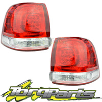 PAIR TAIL LIGHTS SUIT TOYOTA LANDCRUISER 200 SERIES 07-12 TAILLIGHTS LAMPS