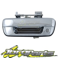 TAILGATE HANDLE CHROME SUIT DMAX D-MAX ISUZU 08-12 WITH KEY HOLE TAIL GATE