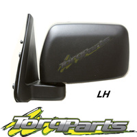 MIRROR LH MANUAL BLACK SUIT GU PATROL NISSAN 97-12 DOOR SIDE REAR VISION