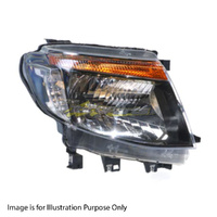 Head Lamp Right Hand Black TYC For Ford Ranger Ute 08/11-05/15 PX