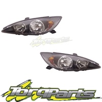 HEADLIGHTS PAIR SUIT CV36 CAMRY TOYOTA 02-04 SPORTIVO BLACK HEADLAMPS HEAD