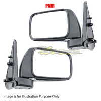 Pair Door Mirror LH-RH Black For NISSAN/DATSUN PATROL GU1, GU2 , GU3/TY61 Y61