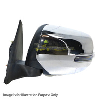 Door Mirror Left Certified Chrome For Mitsubishi Challenger PC Wagon Ls