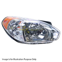 Head Lamp Drivers Side Certified For Hyundai Accent MC 3/4Dr 5/2006-12/2009
