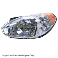 Head Lamp Passenger Side Certified For Hyundai Accent MC 3/4Dr 5/2006-12/2009