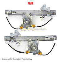 Pair Door Window Regulator LH-RH Rear Electric For MITSUBISHI OUTLANDER ZE, ZF